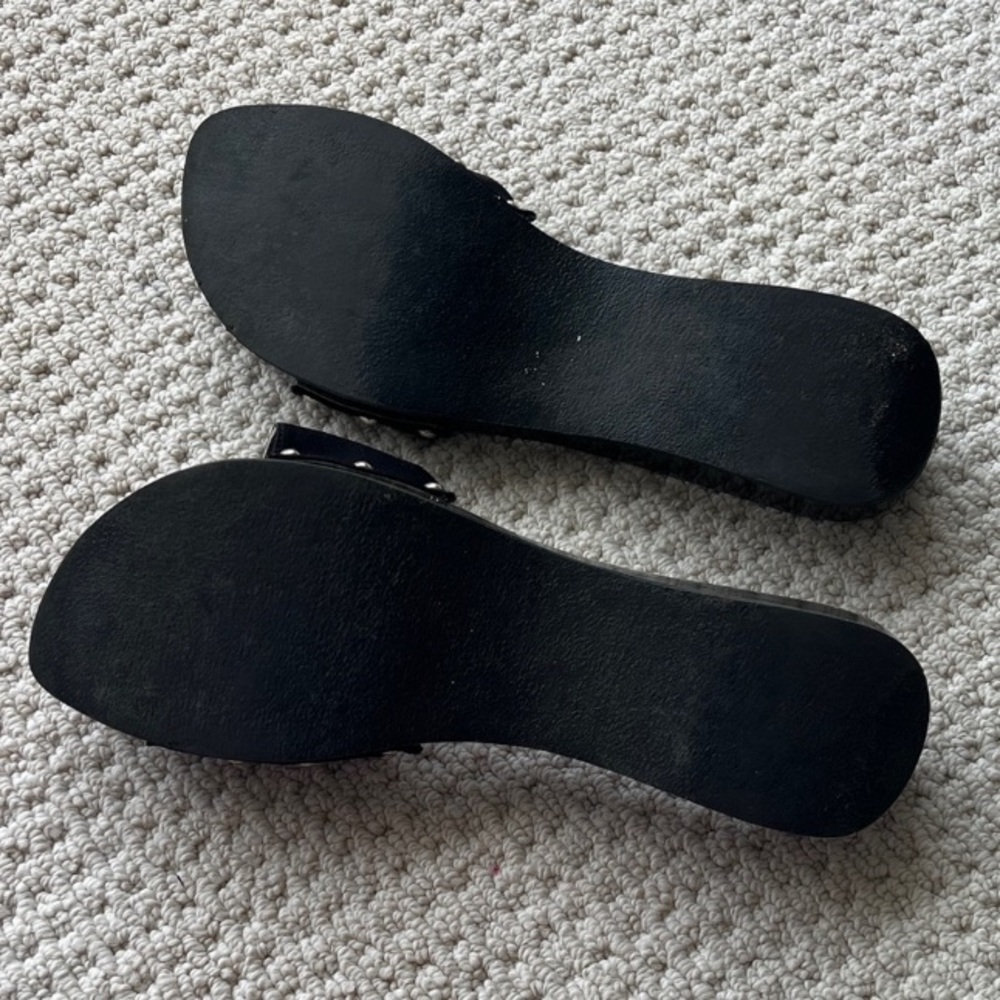 EUC CHANEL Black Slides Size 10 - Picture 7 of 7